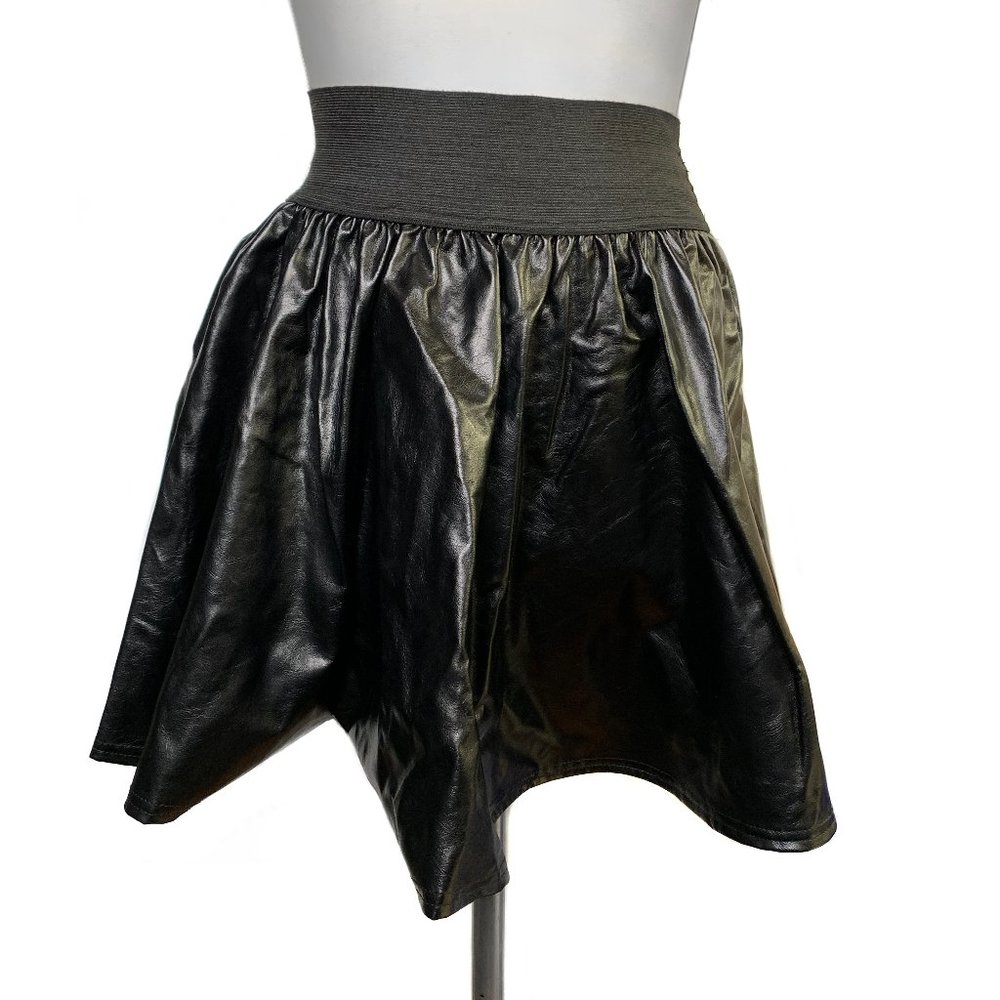 Coquette Darque Wet Look Pleather Skirt